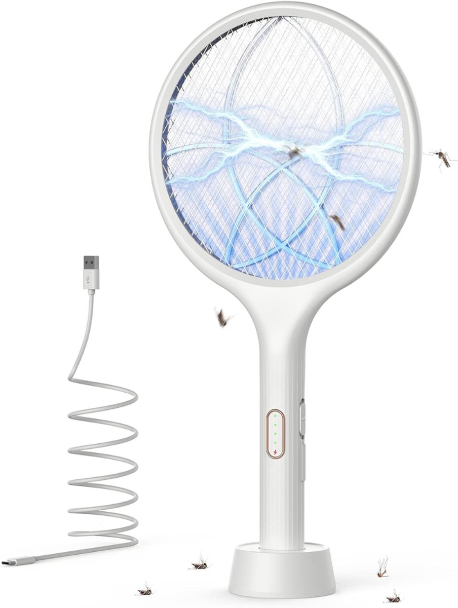 AHD® Elektrische vliegenmepper - Vliegenmepper - Vliegenmeppers - Wit - 28cm x 4cm x 44cm