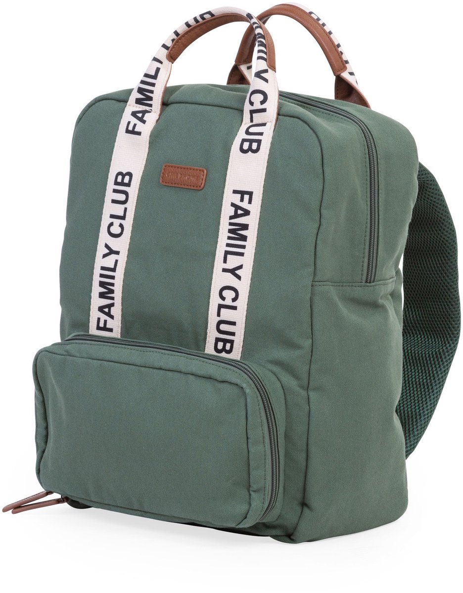 Childhome Family Club Signature Rugzak - Unisex Verzorgingstas - Groen - 30 x 16 x 40 cm - 20,5L