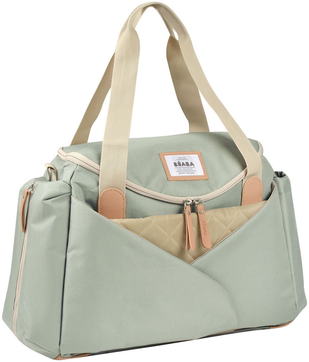 Béaba Sydney Luiertas - Uitneembare Verschoningsmat - Veel Opbergruimte - Isothermisch Vak - Sage Green