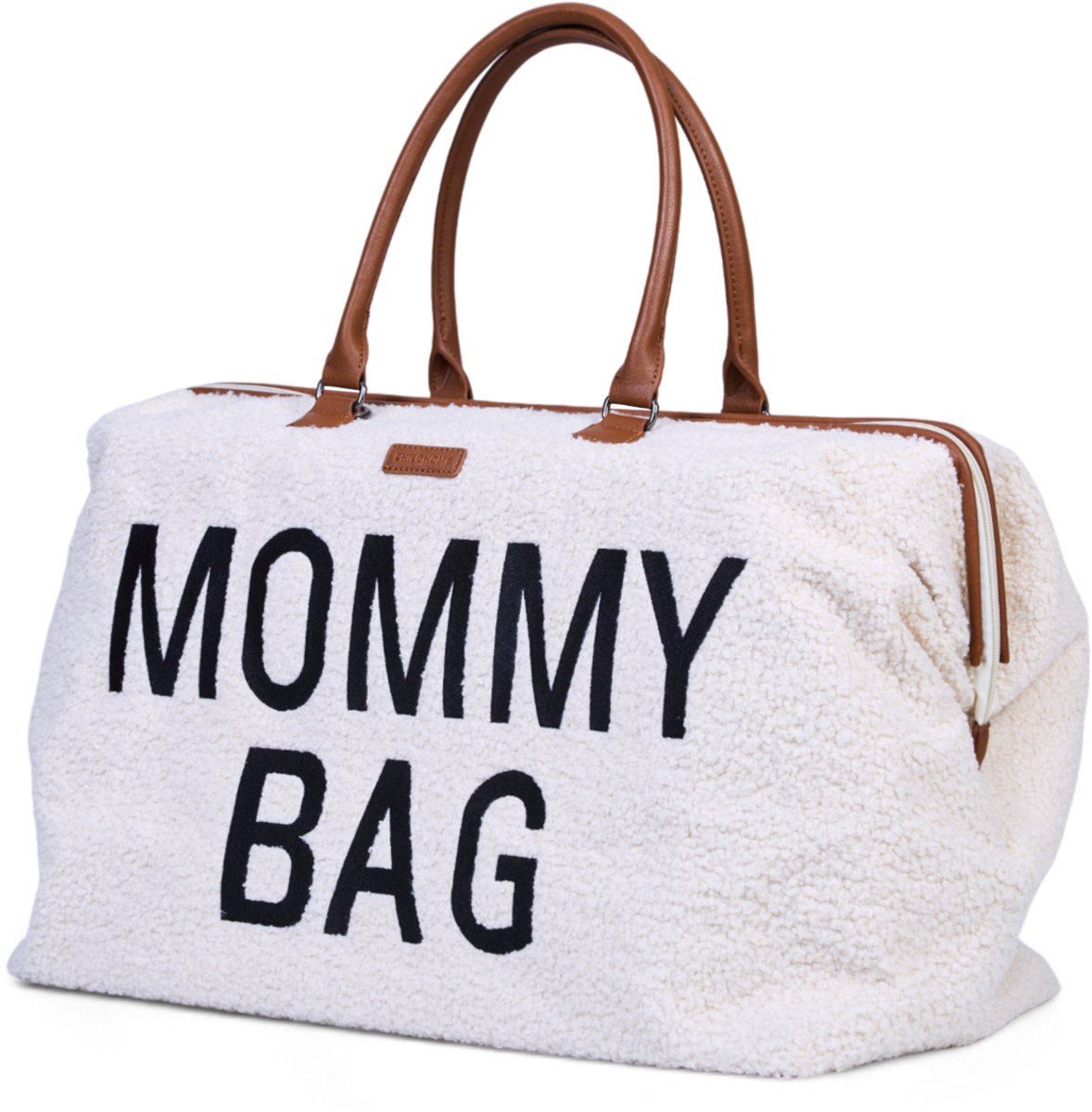 Bol.com Childhome - Mommy Bag® Verzorgingstas - Teddy Ecru - Ruim & Waterafstotende Luiertas - 55x30x40cm aanbieding