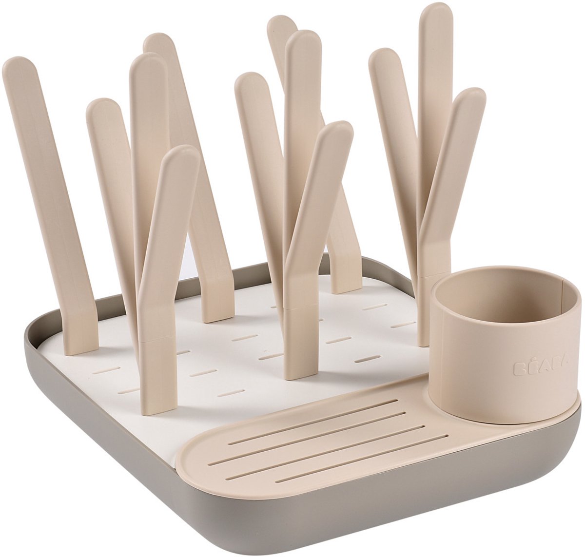 Béaba forêt Flessen Afdruiprek - Flessenrek Baby - Compact Flessen Droogrek - Droogrek flessen baby - Afdruiprek voor zuigflessen - Voor 6 Babyflessen & Accessoires