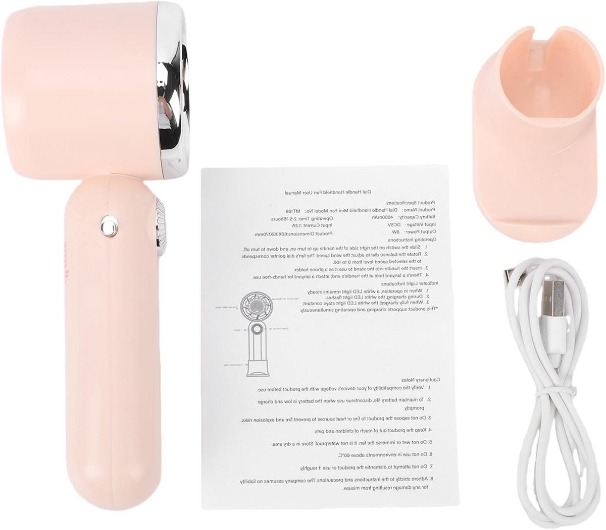 Handventilator - Draagbare Koeler - Persoonlijke Verkoeling - 100 Snelheden Instelbaar - 238 Gram Licht - Zwart