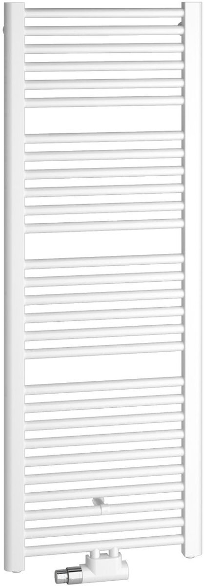 Kermi Badkamerradiator Basic-50, recht, midden- / zijaansluiting, 804x749 mm (HxL), wit, E001M0800752XXK