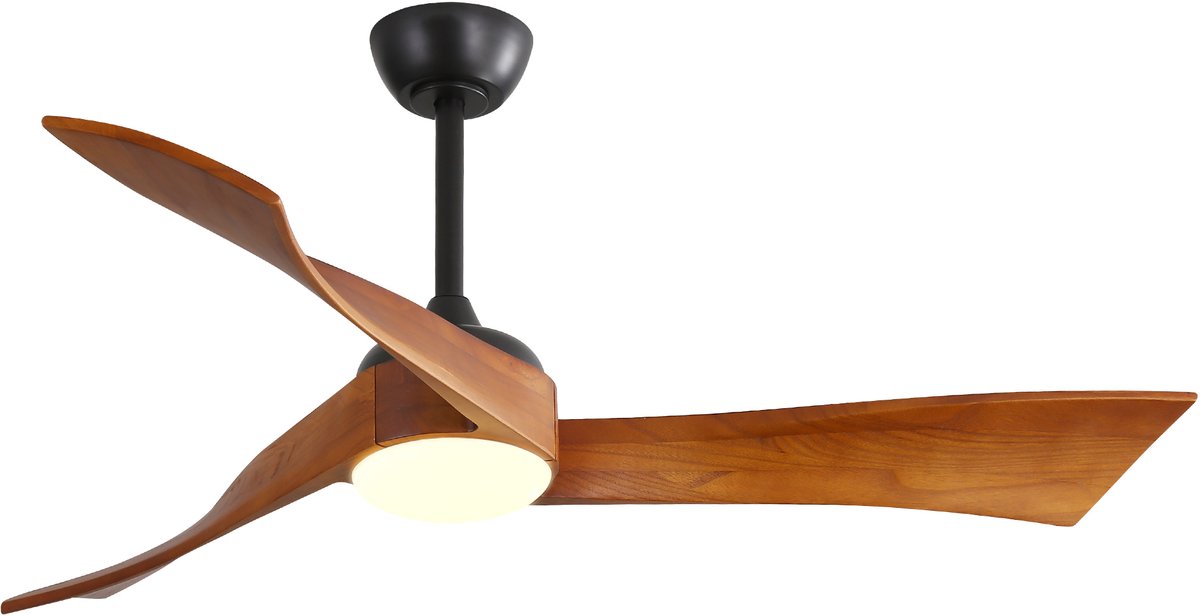 Gutent - Plafondventilator met verlichting - 132cm - DC motor - Met afstandsbediening - 6 snelheden - Voor woonkamer en slaapkamer