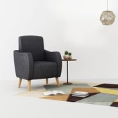 Fauteuil stof donkergrijs (incl. vloerviltjes)