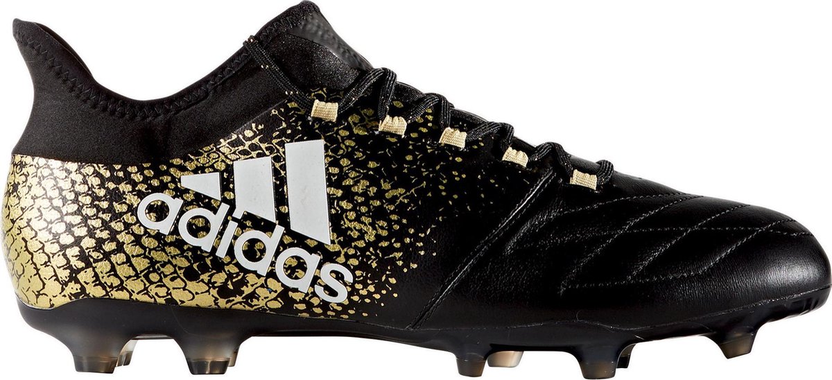 adidas X 16.2 FG Leather Voetbalschoenen - Maat 45 1/3 - Mannen -  zwart/goud/wit | bol.com