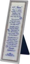 Decoratieve spiegel met tekst: Voor de 65 jarige!