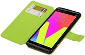 Cross Pattern TPU Bookstyle Wallet Case Hoesjes voor LG V20 Groen