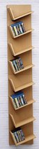 Wandrek wandkast design Lansi Maxi voor opbergen CD of Games bruin beuken