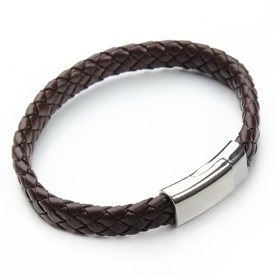 Bracelet Montebello Senra - Homme - Cuir PU - Marron - 21 cm
