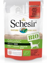 Schesir Hond Bio Pouch Paté 85 g - Hondenvoer - Rund