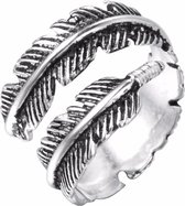 24/7 Bijoux Collection Plume - Feuille Ring réglable - Ring réglable - Argent de couleur