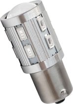 Auto LEDlamp 2 stuks | LED BA15S knipperlicht | 16-SMD rood met lens | 12V DC