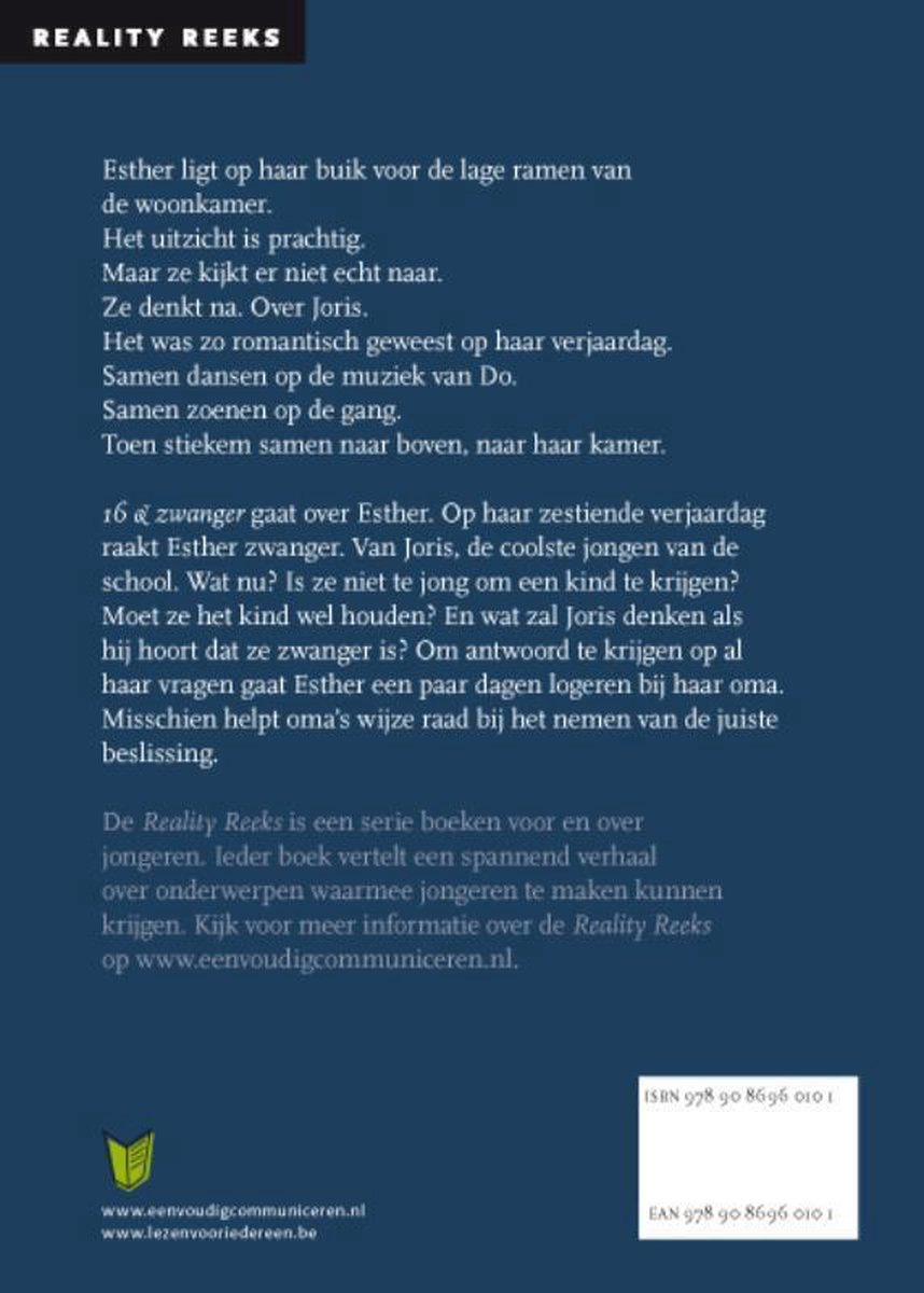 Reality Reeks 5 - 16 & zwanger - back cover
