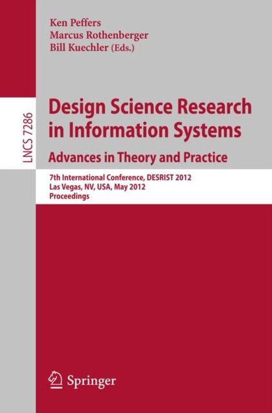 Design Science Research in Information Systems: Advances in  ... - cover