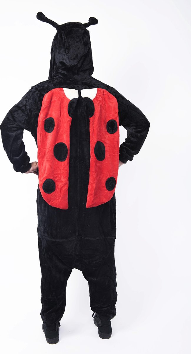 KIMU Onesie lieveheersbeestje pak - maat S-M - lovebug stippen kostuum  kever jumpsuit... | bol.com