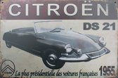 Metalen bordje Citroen DS21 Cabrio 1955