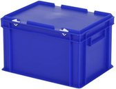 Boîte de rangement / caisse empilable - Polypropylène - 21,5 litres - Bleu