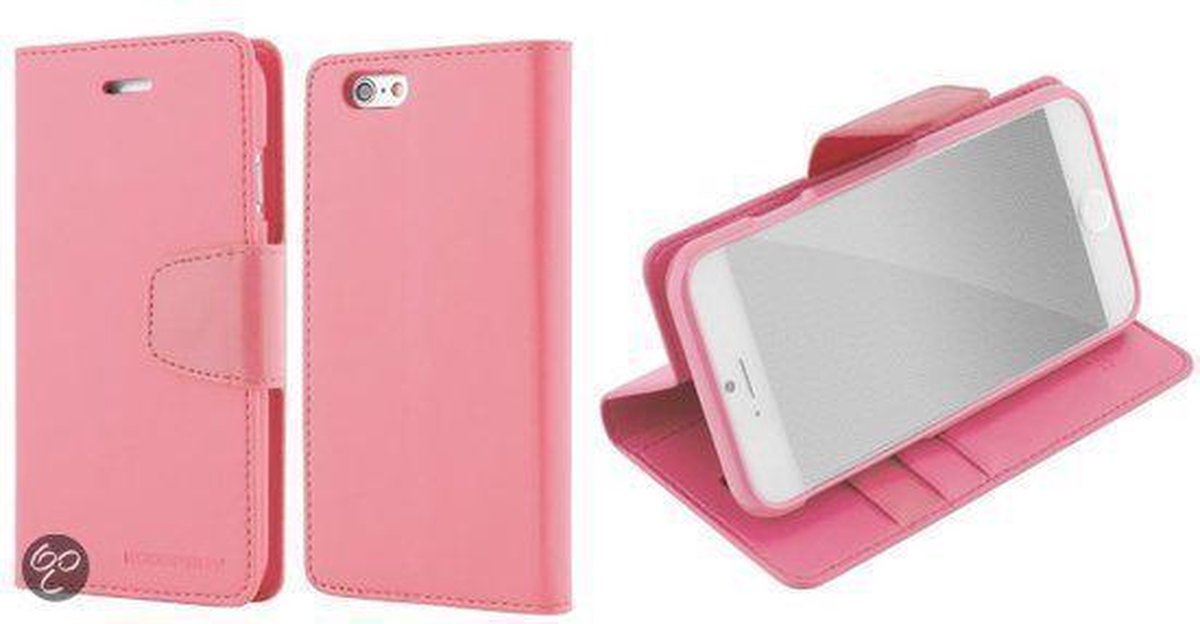 iPhone 6 plus Hoesje Sonata Diary Mercury Cover Licht Roze