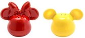 Disney servies - peper- en zoutstel Mickey & Minnie Mouse - geel/rood