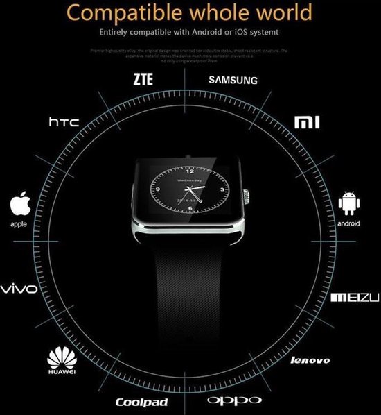 Smart Watch A1 voor de IOS en Android