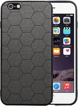 Hexagon Hard Case - Telefoonhoesje - Backcover Hoesje - achterkant hoesje - Geschikt voor iPhone 6 Plus / iPhone 6s Plus - Grijs