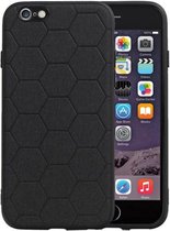 Hexagon Hard Case - Telefoonhoesje - Backcover Hoesje - achterkant hoesje - Geschikt voor iPhone 6 / iPhone 6s - Zwart