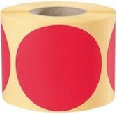 Markeringsstip, zelfklevend papier, verwijderbaar, Ø 75 mm, 500/rol Rood