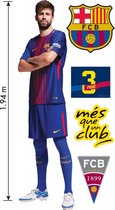 Muursticker FC Barcelona Voetballer Pique – Levensgroot – Kinderkamer – 1.94 m hoog