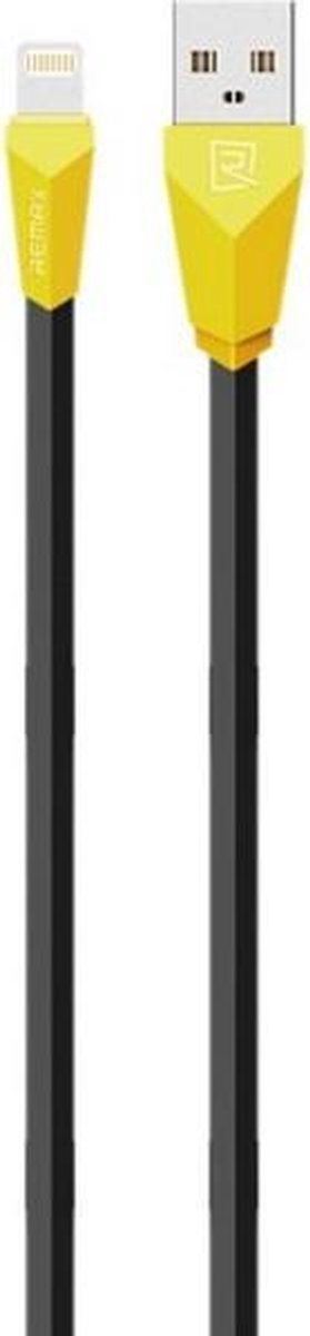 Remax Aliens Standaard USB naar Lightning Kabel - Zwart/Geel (1m)