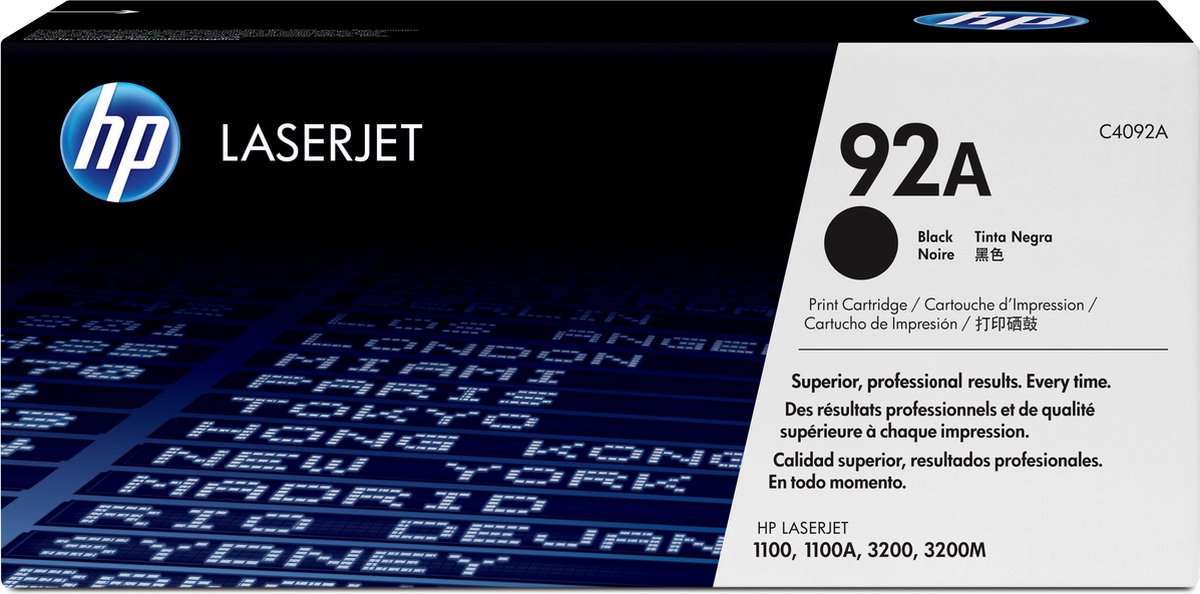 HP 92A - Tonercartridge / Zwart