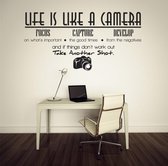 Muursticker Life is a camera