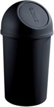 HELIT Afvalbak klapdeksel - 25 liter - Kunststof - Lichtgrijs - dxh 315x615 mm