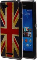 Britse Vlag TPU Cover Case voor Sony Xperia E3 Hoesje