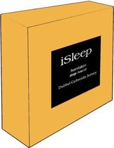 iSleep Dubbel Jersey Hoeslaken - Litsjumeaux - 160/180x200 cm - Oker