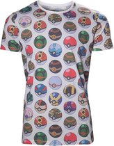 POKEMON - T-Shirt Allover Print PokeBalls (XXL)