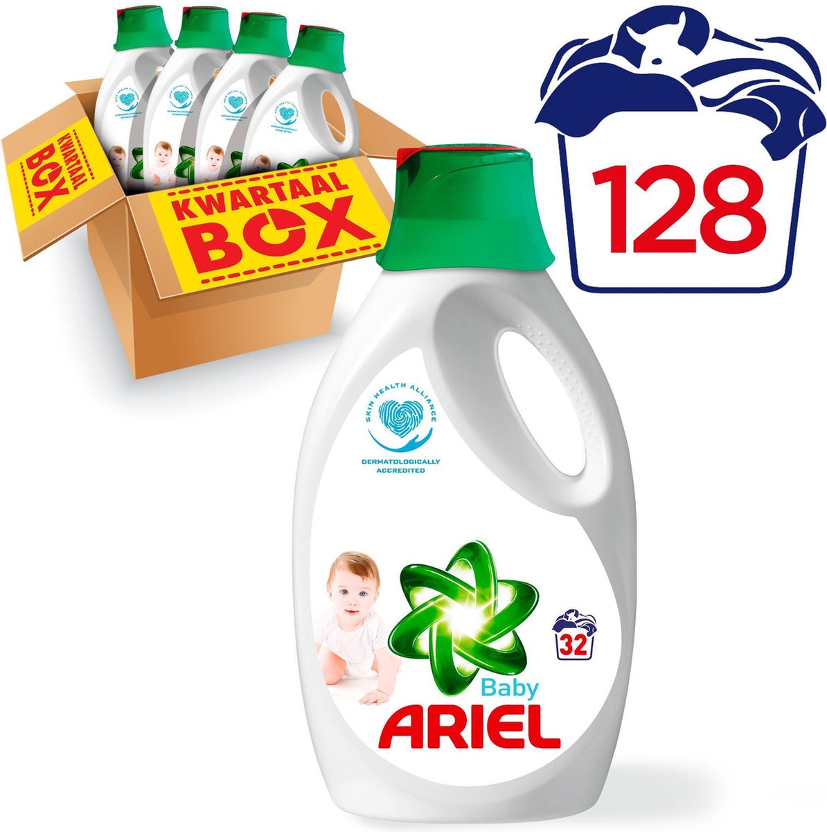 Ariel Baby - Kwartaalbox 128 Wasbeurten - |