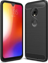 Motorola Moto G7 / G7 Plus Hoesje - Armor Brushed TPU - Zwart