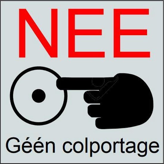 NEE Colportage aluminium sticker bordje 5 jaar garantie Geen verkopers |... | bol.com