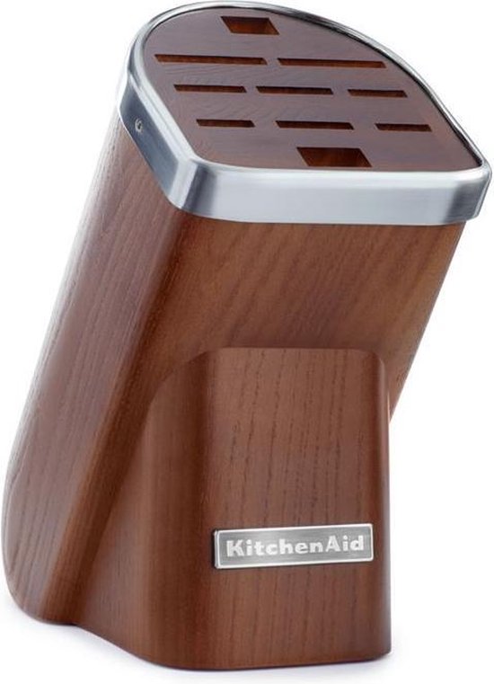 Kitchenaid messenblok leeg dark ash wood bol.com