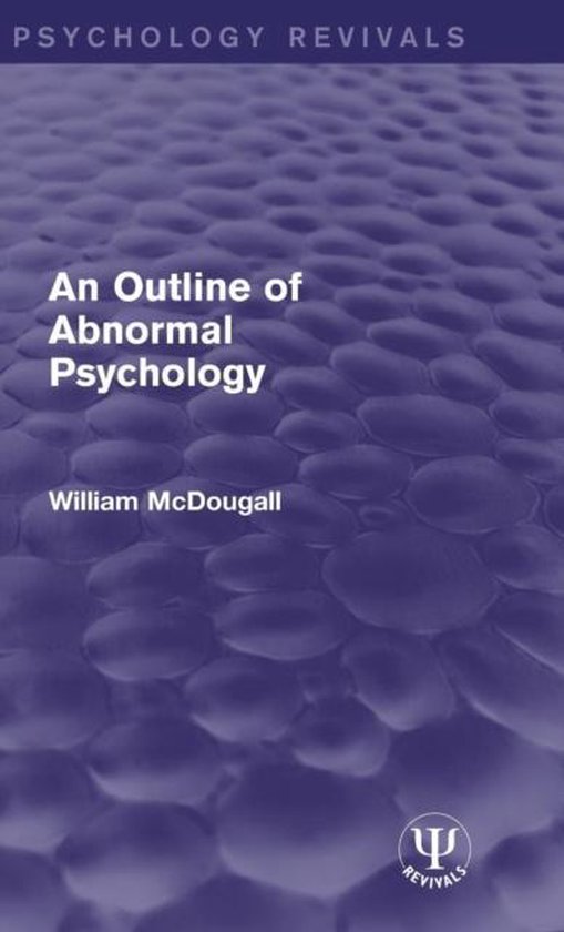 An Outline of Abnormal Psychology - cover