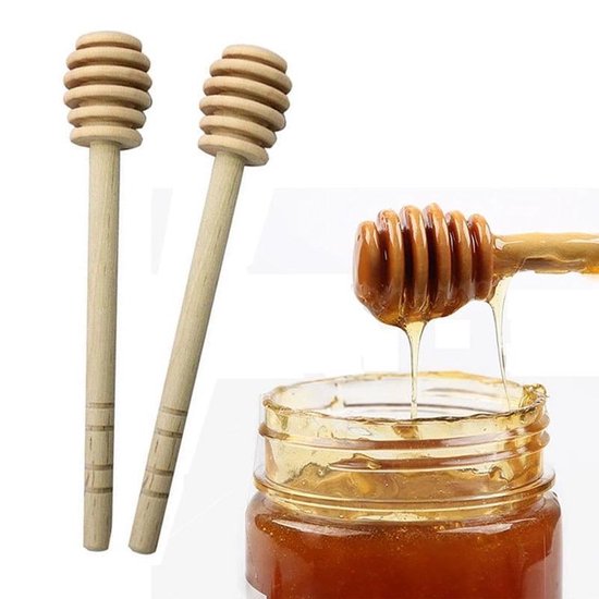 4 pièces Cuillère à miel en bois naturel (15cm) : : Cuisine et  maison