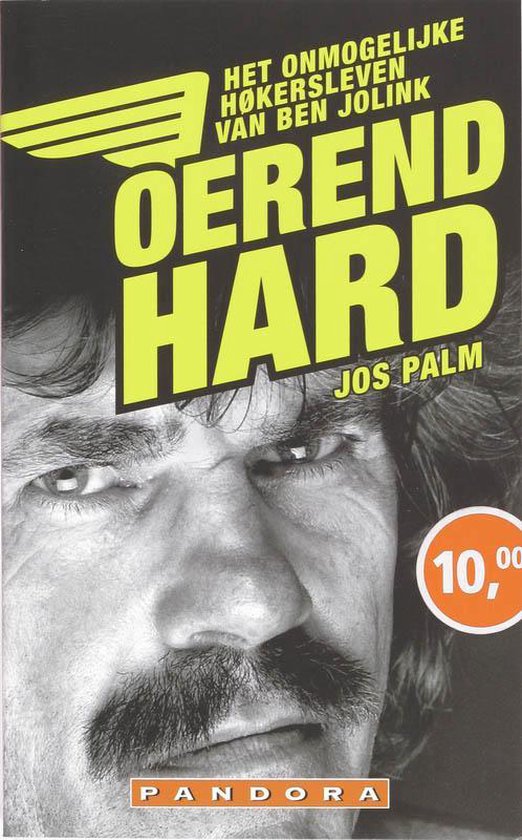 Voorkant van het boek 'Oerend Hard' van Jos Palm met een close-up van een man.