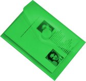 EXXO-HFP # 90936 - Porte-documents A7 - Modèle paysage - Fermeture velcro - Vert - 200 pièces (20 paquets @ 10 pièces)