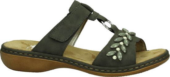 Rieker - 65981 - Comfort slippers - Dames - Maat 40 - Grijs - 45 -Stomboli  Neapolis | bol.com
