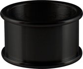 Quiges Stapelring Ring - Basisring  - Dames - RVS zwart - Maat 20 - Hoogte 10mm