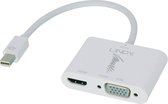 Lindy 41070 tussenstuk voor kabels Mini DisplayPort VGA, HDMI Wit