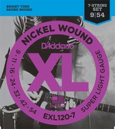 D'Addario E-Git.snaren 09-54 7-String EXL120-7 nikkel omwonden - Elektrische gitaarsnaren