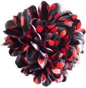 Spaanse haarbloem zwart met rode stippen - bloem bij flamenco jurk -