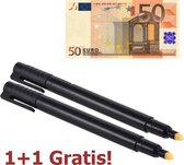 Vals Geld Pen - Nep Geld Detector Stift - Detector Pen - 2 Stuks - 1 + 1 Gratis